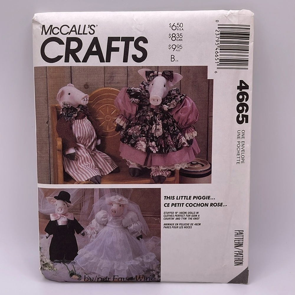 McCall’s Crafts Pattern 4665 This Little Piggie